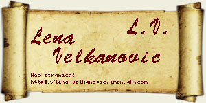 Lena Velkanović vizit kartica